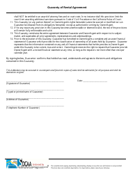 &quot;Guaranty of Rental Agreement Template - San Diego County Apartment Association&quot; - San Diego County, California, Page 2
