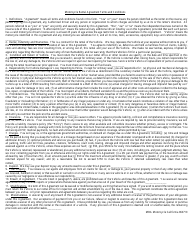 Motorcycle/Atv/Scooter Rental Agreement Form - California, Page 2