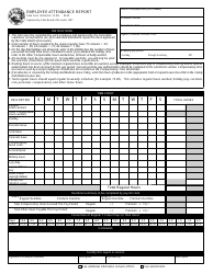 Form A-4 (State Form 14304) Employee Attendance Report - Indiana