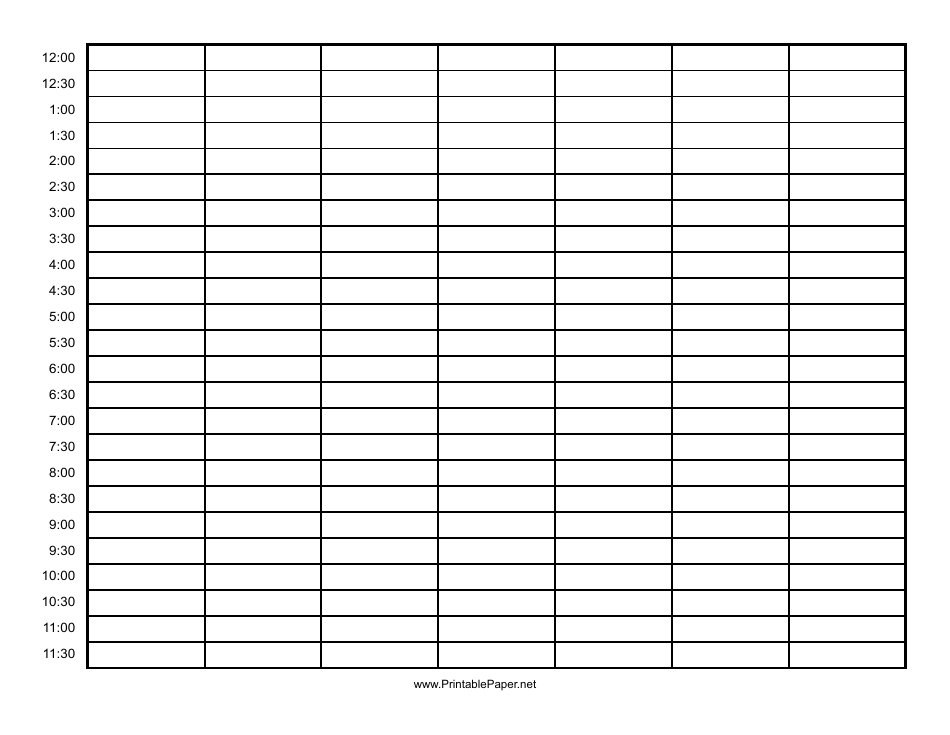 Hourly Schedule Template Download Printable PDF Templateroller