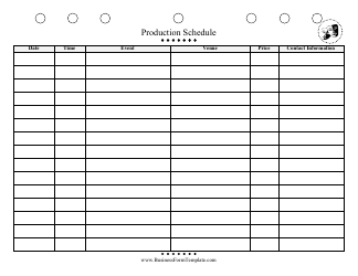 Document preview: Production Schedule Template