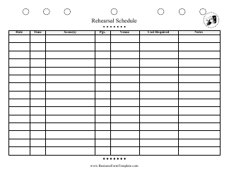 &quot;Rehearsal Schedule Template&quot;