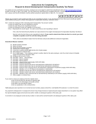 Instructions for Form JFS20129 &quot;Request to Amend Unemployment Compensation Quarterly Tax Return&quot; - Ohio