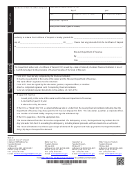 Form 4172 Assignment of Certificate of Deposit - Missouri, Page 2