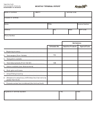 Document preview: Form 72A170 Monthly Terminal Report - Kentucky