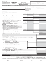 Form 72A138 Licensed Special Fuel Dealer&#039;s Monthly Report - Kentucky