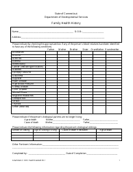 Document preview: Attachment C Family Health History Form - Connecticut