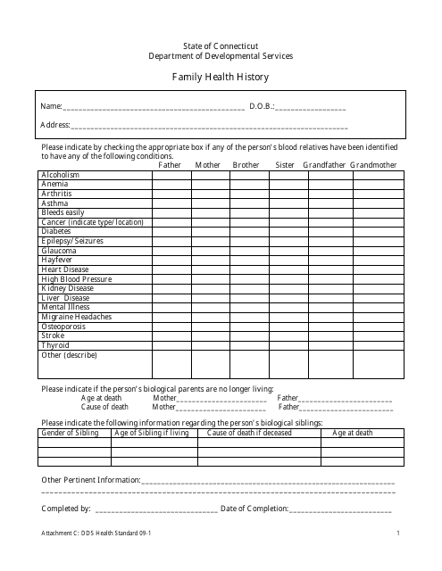 Attachment C Download Printable PDF or Fill Online Family Health