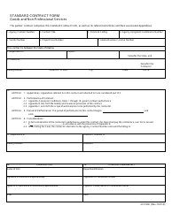 Standard Contract Form - Goods and Non-professional Services - Alaska