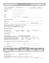 Sample Part Request Template Download Printable PDF | Templateroller