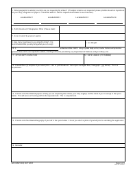 DA Form 7674 Media Accreditation / Embed Application, Page 2
