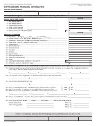 Form LIC-401a &quot;Supplemental Financial Information&quot; - California