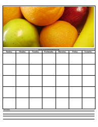 Document preview: Weekly Schedule Template - Fruits