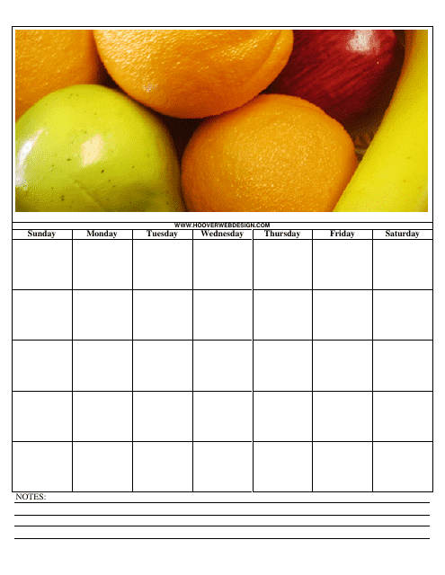 Weekly Schedule Template with Fruits