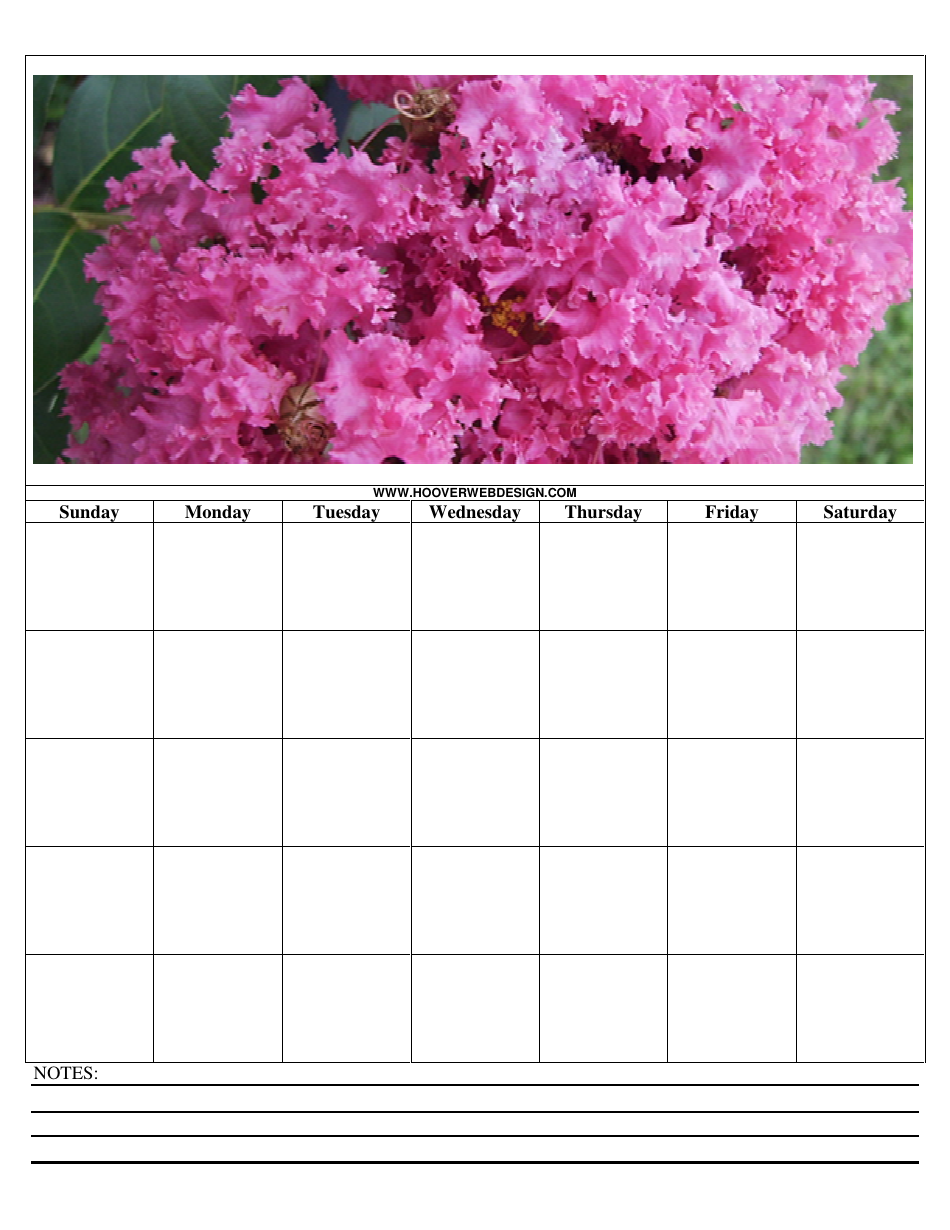 Flower-themed Weekly Schedule template