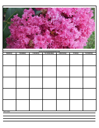 Document preview: Weekly Schedule Template - Flowers