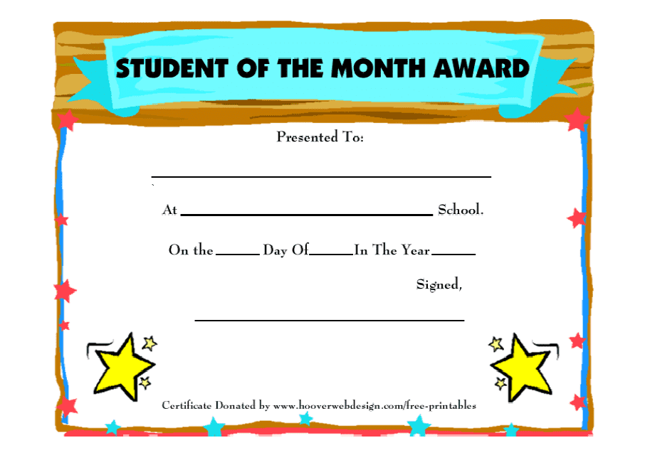 Student of the Month Award Template - A Vibrant and Modern Design to Recognize Outstanding Students.