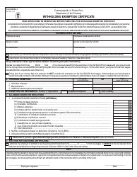 Form 499 r-4.1 Withholding Exemption Certificate - Puerto Rico