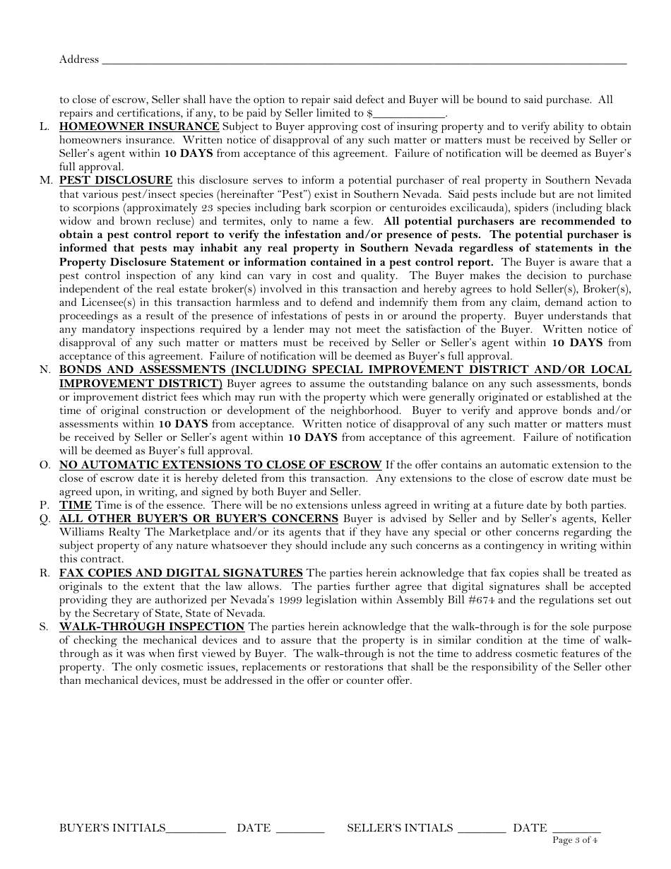 Counter Offer Form, Page 3