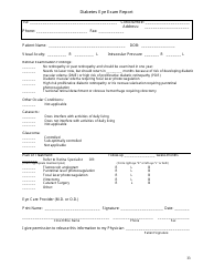 Document preview: Diabetes Eye Exam Report Form