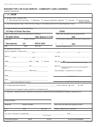 Document preview: Form LIC9163 Request for Live Scan Service - Community Care Licensing - California