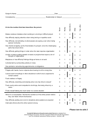 Document preview: Adult Self-report Symptom Checklist Template