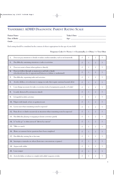 Vanderbilt Form Fillable Printable Forms Free Online