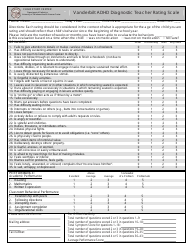 Document preview: Vanderbilt Adhd Diagnostic Teacher Rating Scale - University of Oklahoma Health Sciences Center