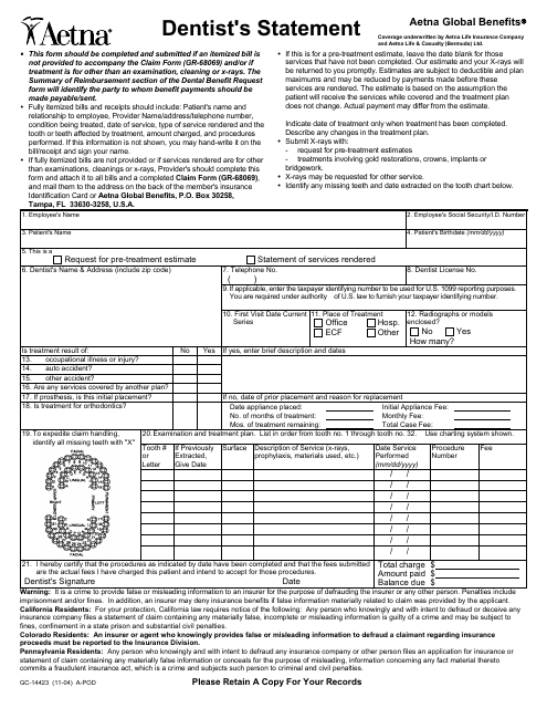 Form GC-14423  Printable Pdf