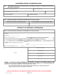 Form VS-142.3(A) Application for Birth or Death Certificate - Jefferson County, Texas, Page 2