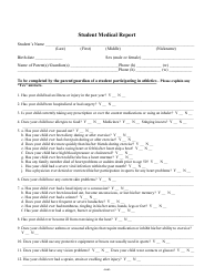 Student Medical Report Form - Twelve Points