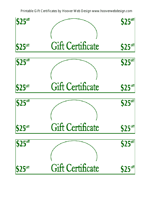 25 Dollars off Gift Certificate Templates Download Pdf