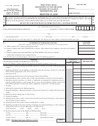 Form A-3711-MF Motor Fuel Tax Refund Claim - New Jersey