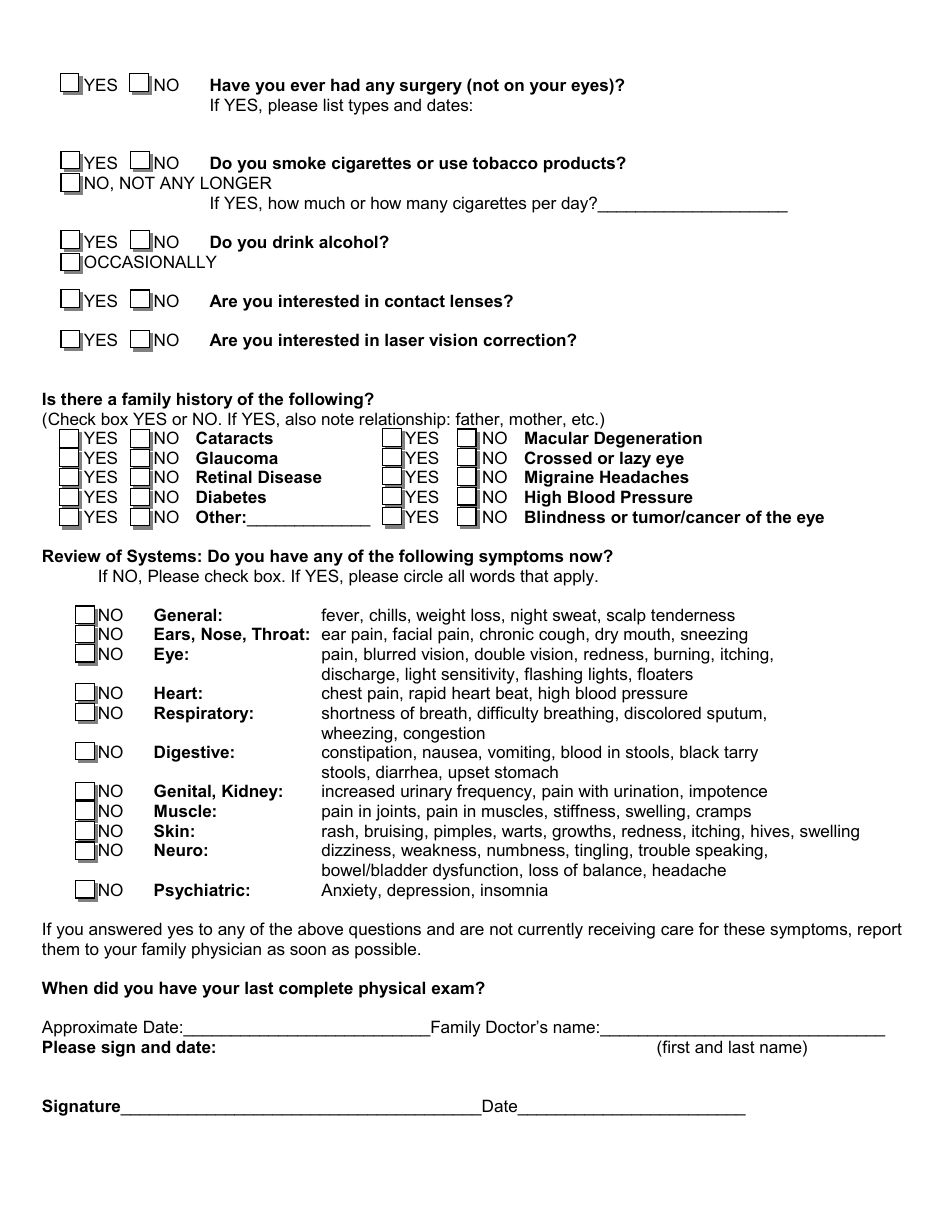 Personal Health History Form - Fill Out, Sign Online And Download Pdf 