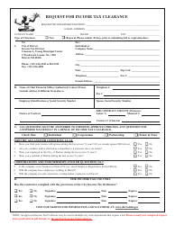 Document preview: Request for Income Tax Clearance - Detroit, Michigan