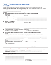 Form HHS-81 &quot;Application for Amendment&quot; - Nebraska