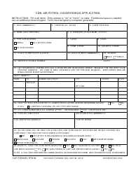 Document preview: CAP Form 83 Civil Air Patrol Counterdrug Application