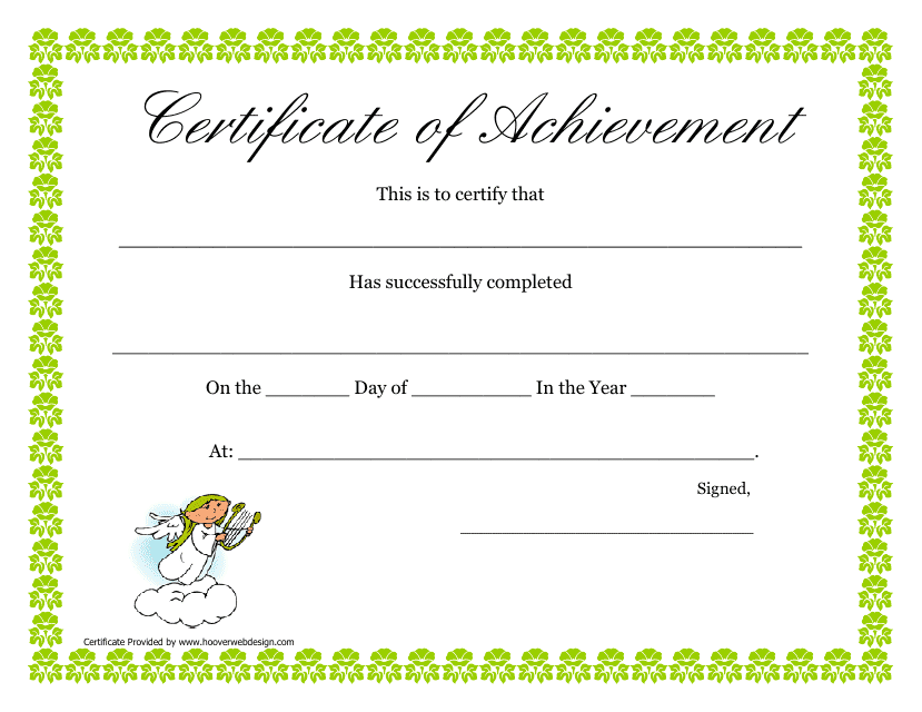 &quot;Certificate of Achievement Template&quot; Download Pdf