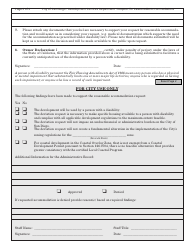 Form DS-18 Request for Reasonable Accommodations - City of San Diego, California, Page 2