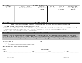 Low Intensity Support Services (Liss) Request Form - Maryland, Page 2