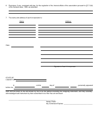 Form 600 Articles of Association of a Non-profit Producers Cooperative - Rhode Island, Page 2