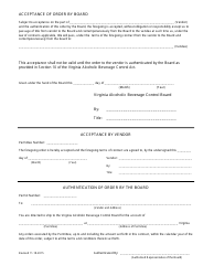 Order and Permit for Transportation of Alcohol - Industrial Use Permitee - Virginia, Page 2