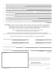 Form AB-0023 Application for License to Sell Alcoholic Beverages at Wholesale - Tennessee, Page 2