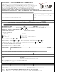 Document preview: Individual Life Conversion Request for Information - Hrmp