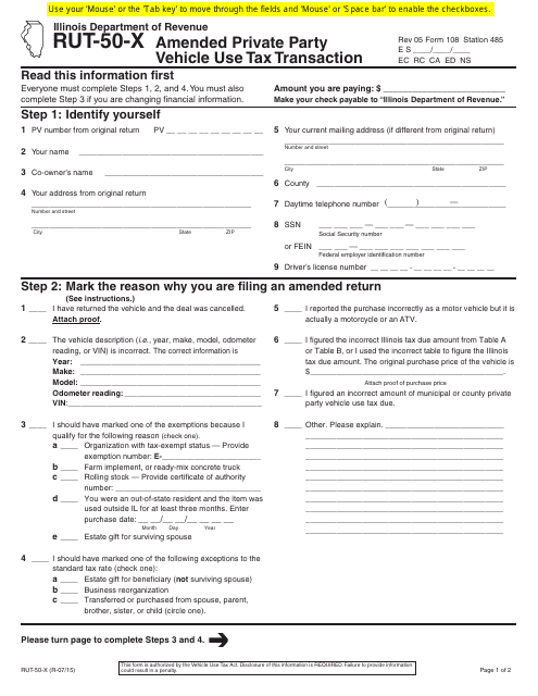Printable Rut 50 Form Printable Forms Free Online