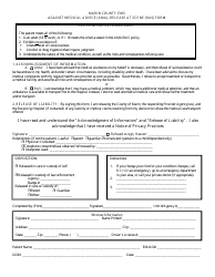 Document preview: Against Medical Advice Form - Marin County, California