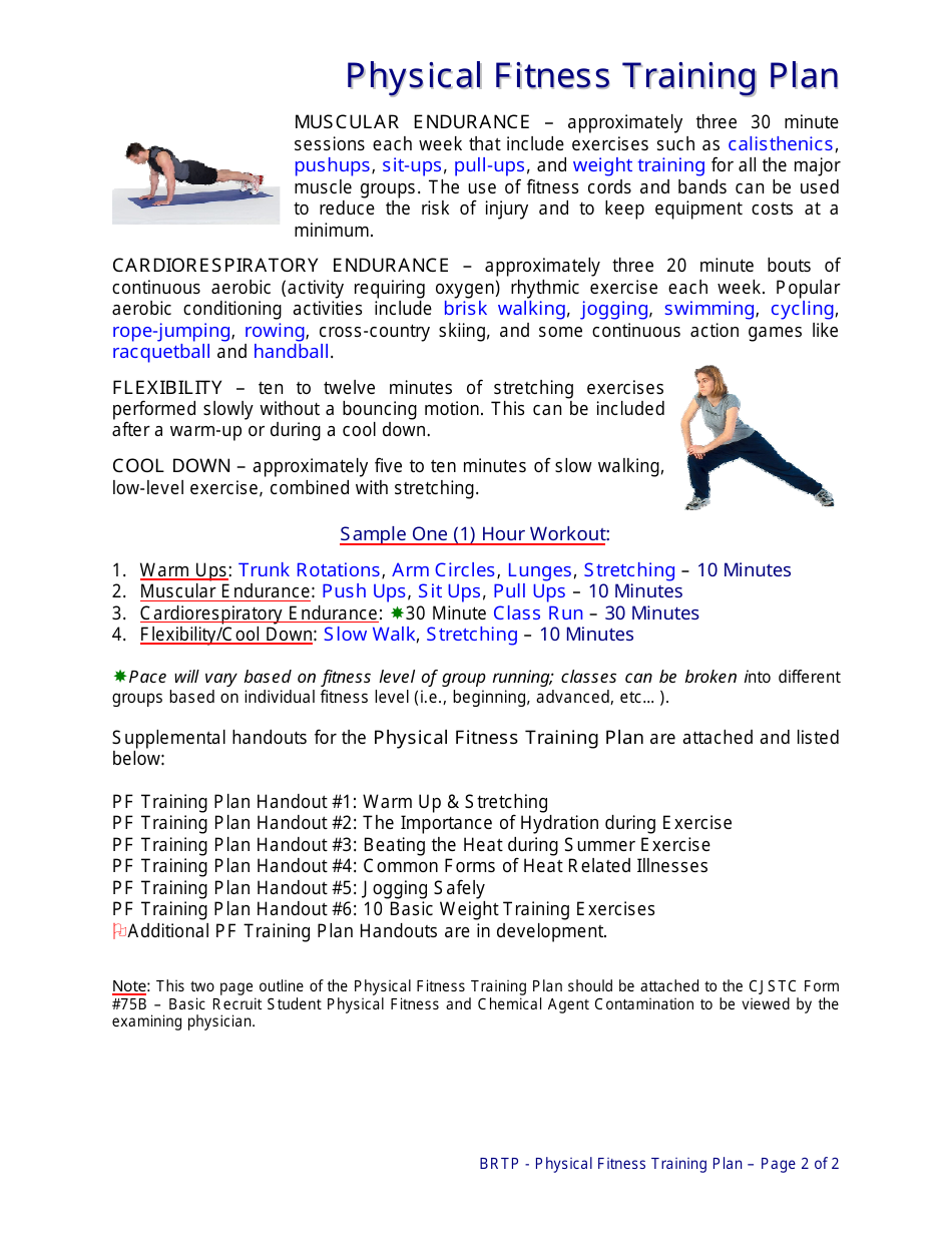 Form CJSTC-75B Physical Fitness Assessment - Florida, Page 4