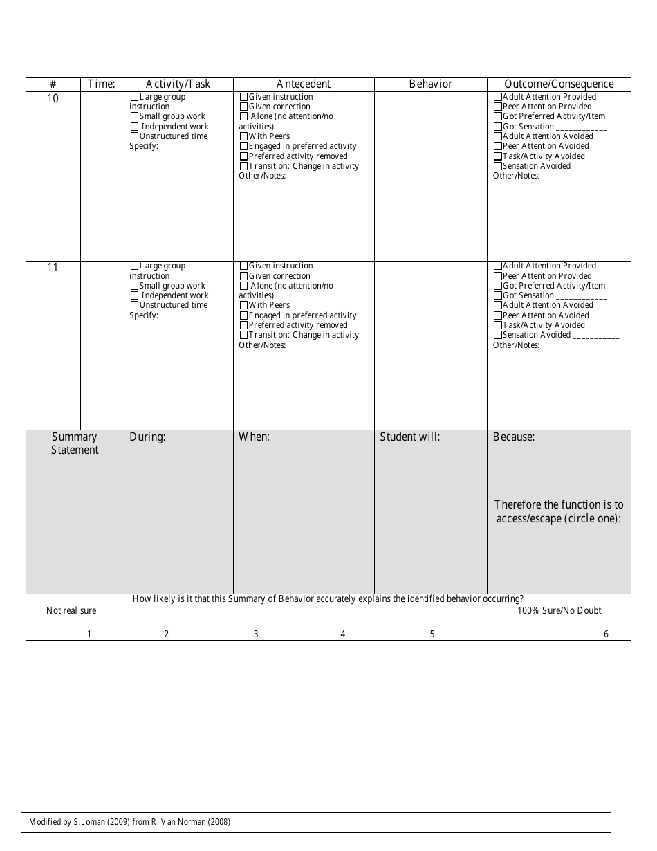 Abc Recording Form, Page 3