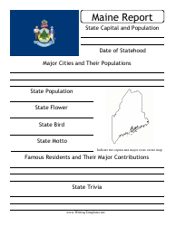 &quot;State Research Report Template&quot; - Maine