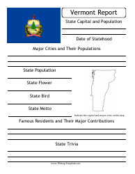 Document preview: State Research Report Template - Vermont